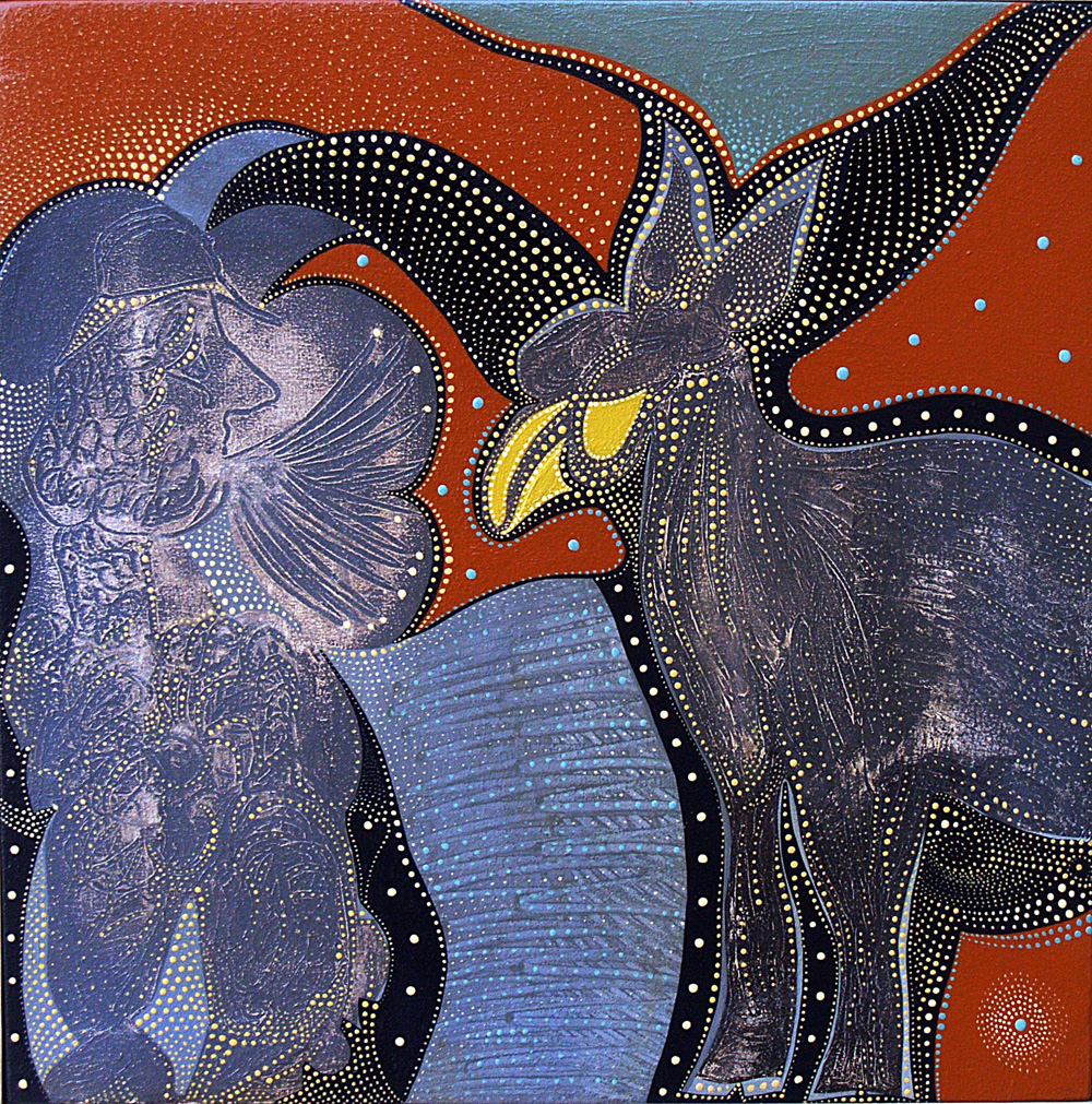 Unver Shafi oil on canvas 15x15